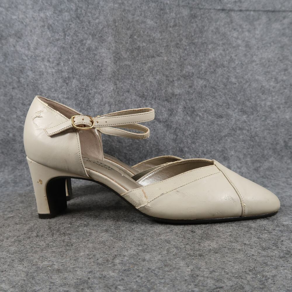 Soft Style Hush Puppie Shoes Womens 7.5W Ankle Strap Pumps Fashion Classic Retro